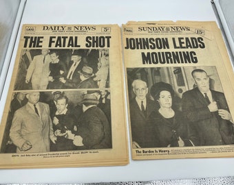 Vintage Daily News and Sunday News President Kennedy November 25, 1963  (B1)