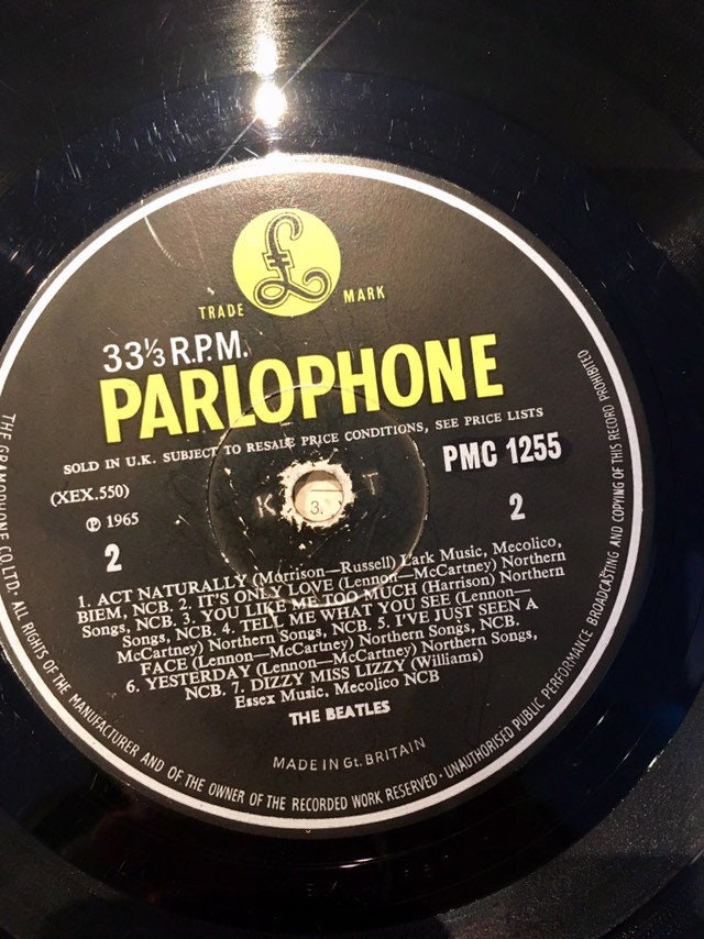 Vintage Beatles Help Vinyl Album Produced In The Uk