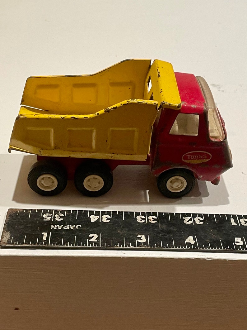 Vintage Tonka Mini Red and Yellow Dump Truck C3 image 6