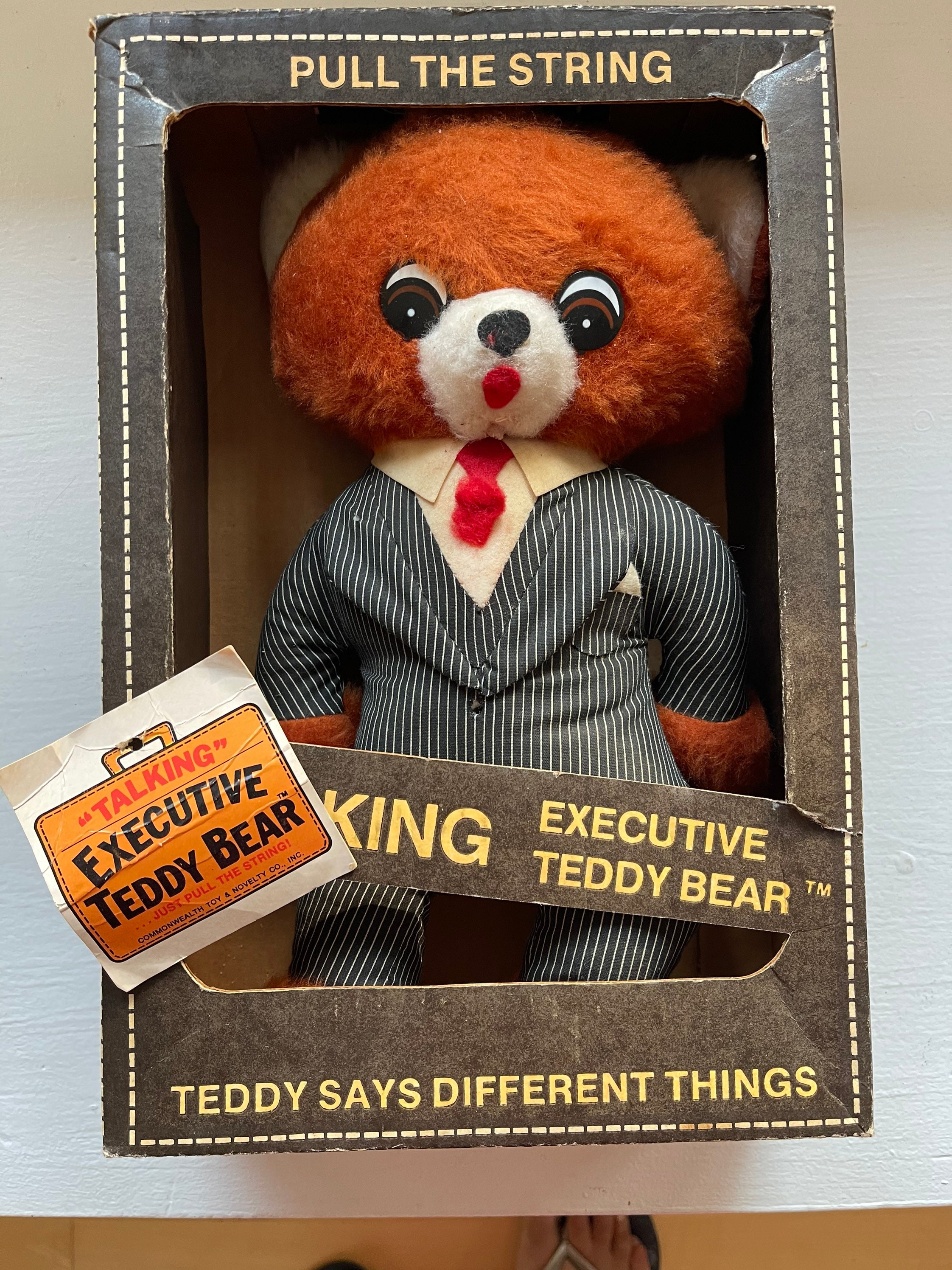 Talking executive on sale teddy bear