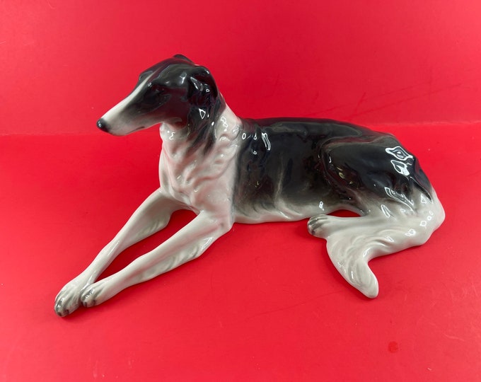 Early 1930s Rosenthal Kunstabteilung Selb 1/200 Resting Greyhound Art Deco Piece (A5)