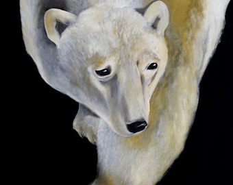Polar Bear painting - 8.5 x 11" print from original acrylic painting