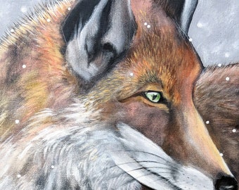 Fox - 8.5 x 11" print from original acrylic painting