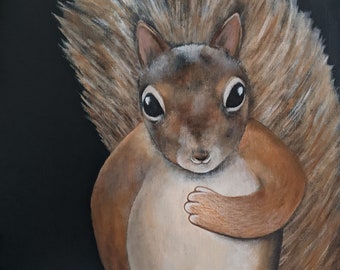 Squirrel - 8.5 x 11" print from original acrylic painting