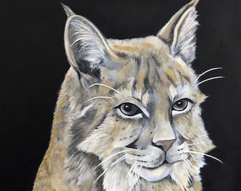 Bobcat  - 8.5 x 11" print from original acrylic painting