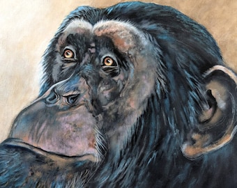 Bo, Turning his Heart Towards Heaven  - 8.5 x 11" print from original acrylic painting