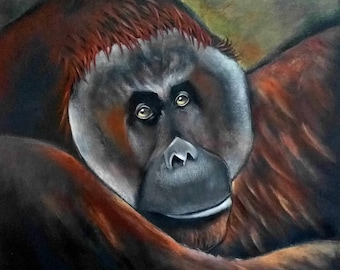 Orangutan  - 8.5 x 11" print from original acrylic painting