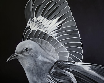 Mockingbird  - 8.5 x 11" print from original acrylic painting