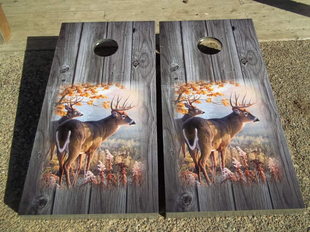 Whitetails Corn Hole Boards Bean Bag Toss Game With Etsy