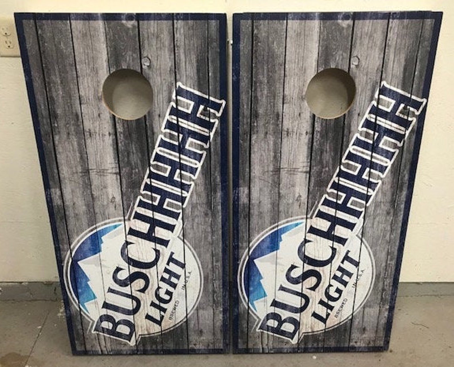 Busch Light Corn Hole Boards 2 Bean Bag Toss Game With Etsy