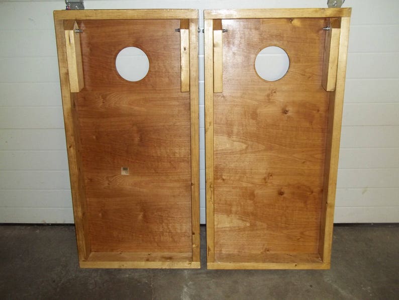 Bean Bag Toss Game Bud Light Bottle On Barn Wood Corn Hole Boards