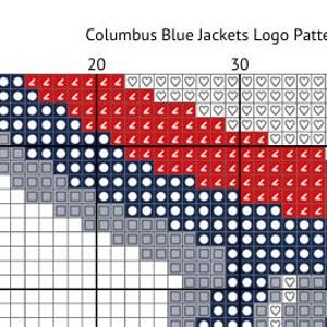 Columbus Blue Jackets Logo Counted Cross Stitch Pattern