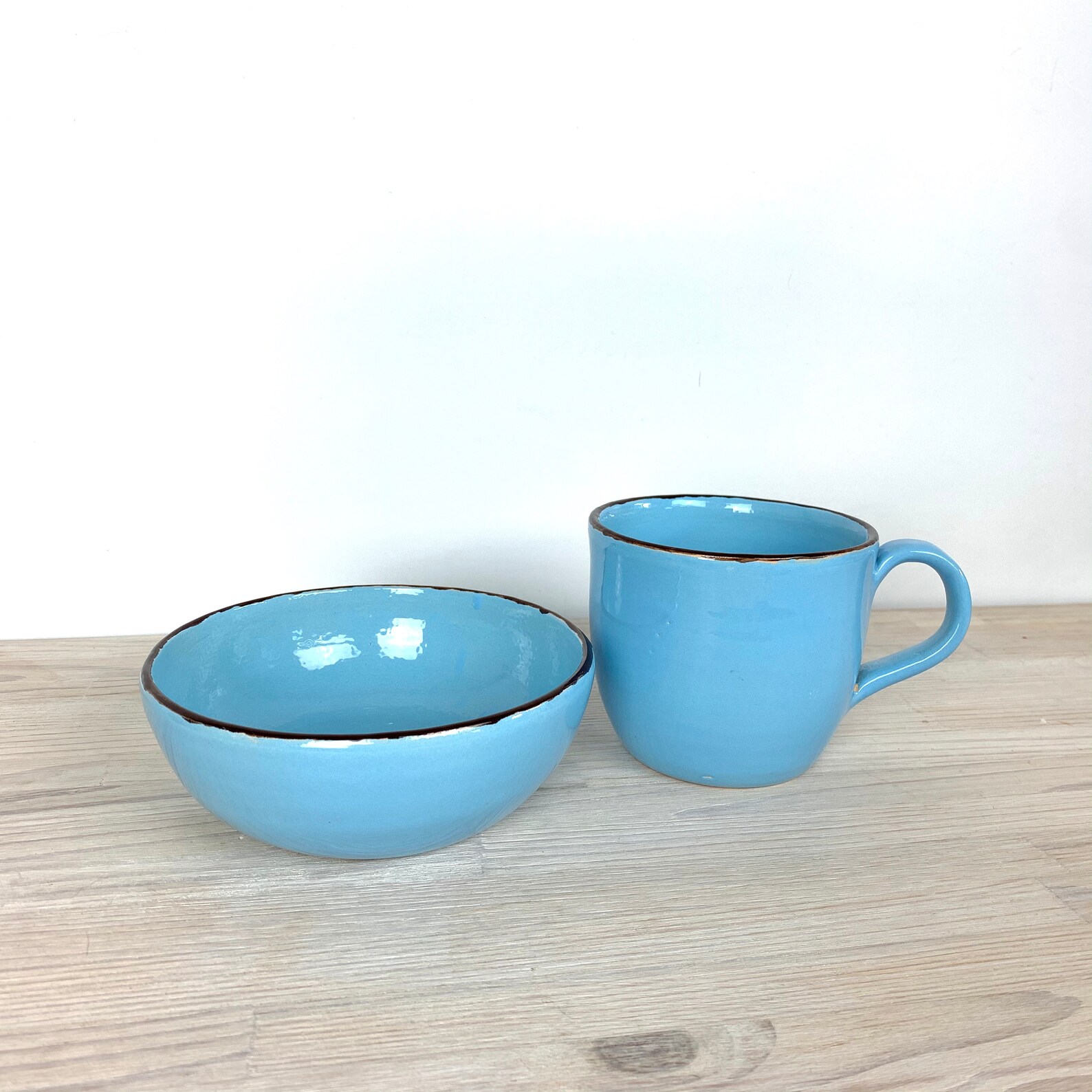 Set of ceramic mug and bowl Pottery mug and bowl Handmade Etsy