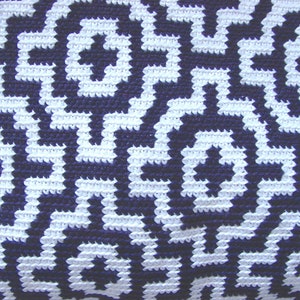 Crochet pattern mosaic tile pillow throw tapestry little cushion summer mosaic tile pillow decorative design image 4