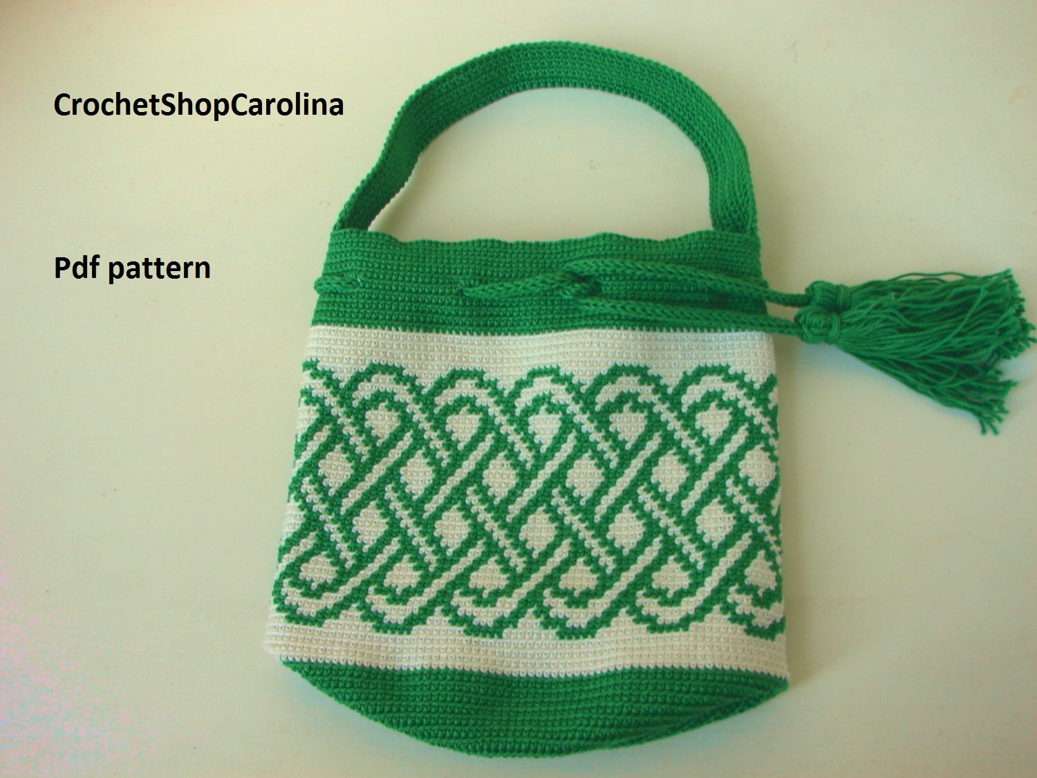 easy crochet drawstring bolsa pattern