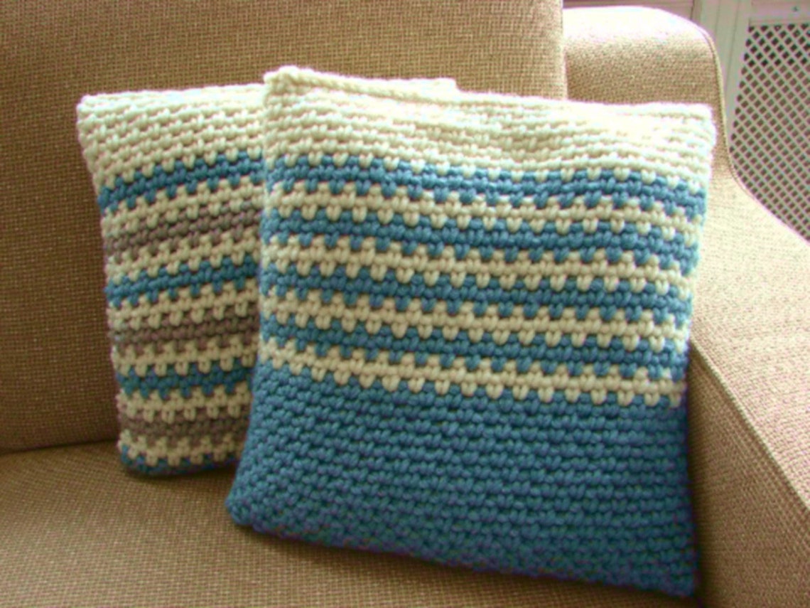 Crochet Pattern Chunky Cushion Cover Pattern Bulky Yarn Etsy