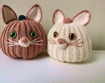 Cat Pumpkin Pals crochet pattern