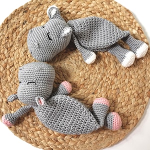 Nijlpaard knuffel - Hippo lovey haakpatroon