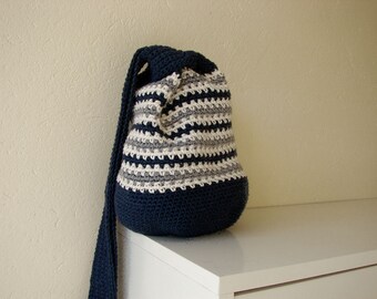 Japanese Knot Bag Crochet Pattern | Round Crossbody Tutorial (PDF)