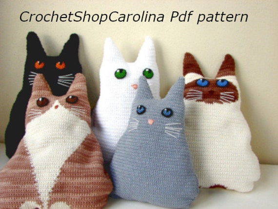 stuffed cat pillow pattern