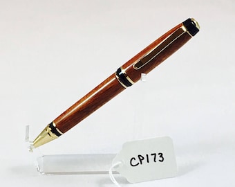 Bolígrafo giratorio estilo cigarro dorado hecho a mano, revestido en palisandro Loation CP173