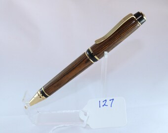 Bolígrafo giratorio estilo cigarro de madera de Bocote hecho a mano CP127