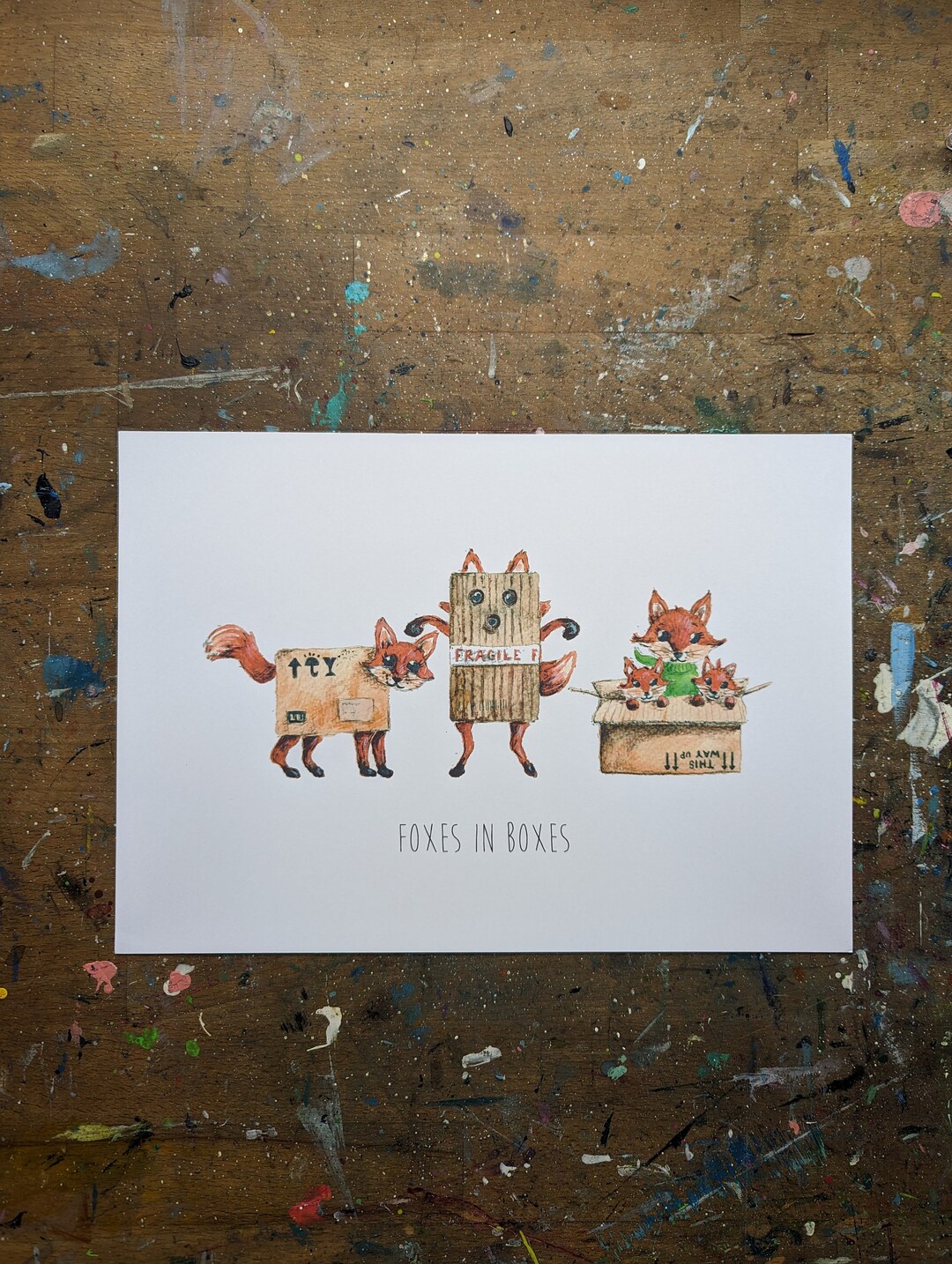 Foxes in Boxes Etsy