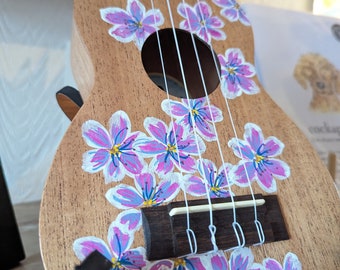 Flower Soprano Ukulele - Hand painted