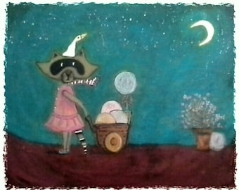 Miss. Raccoon 5x7 Giclee Print