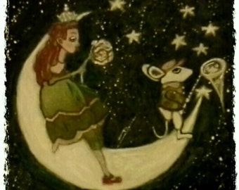 Queen Moon Beam 5x7 Giclee Print