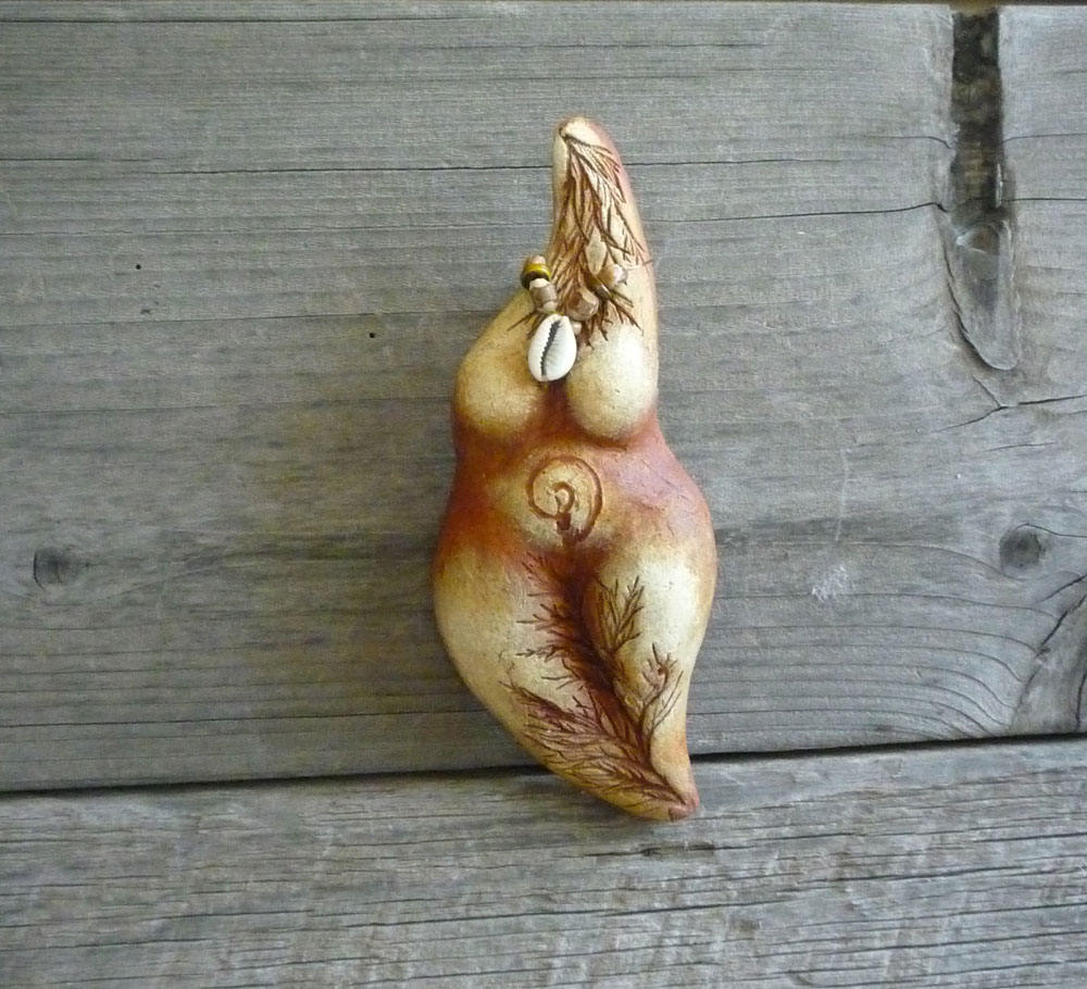 Earth Mother Goddess statue Shakti Divine Feminine figurine, clay