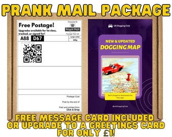 Prank Gift box - UK Dogging Club.  Gag gift/funny inappropriate prank gifts. Send 100% anonymously to friends, family, or victims.