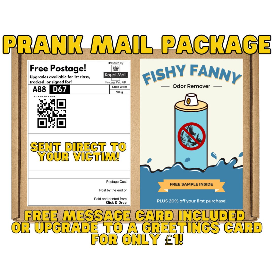 Prank Gift Box Fishy Fanny. Gag Gift/funny Inappropriate Prank Gifts