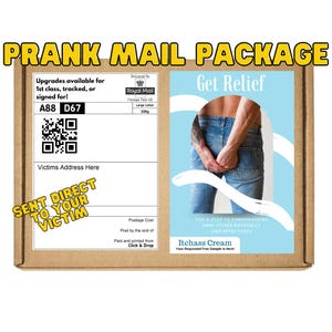 Coffret cadeau blague - Crème anti-démangeaisons.  Cadeau pour bâillonner/cadeaux drôles de farces inappropriées. Envoyez vos messages de manière 100 % anonyme à vos amis, à votre famille ou aux victimes.