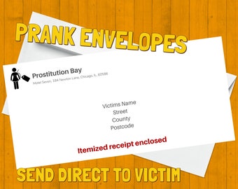 prank envelopes etsy uk