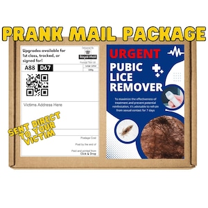Prank Gift - Pubic Lice Remover - gag gift/ funny inappropriate prank gifts, Send 100% anonymous to Friend/Family/Victim, prank mail.