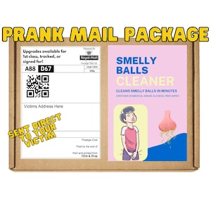 Coffret cadeau farce amusante - Bâillon nettoyeur de boules malodorantes, courrier de blague anonyme embarrassant pour les amis ou la famille