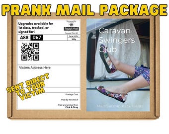 Caravan Swingers Club Prank Gift - Hilarious Embarrassing Joke Box - Send Anonymously to Friends or Victims