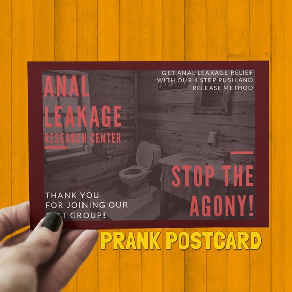 Grappige ansichtkaarten ANALE LEKKAGE Prank Gift voor | Etsy België