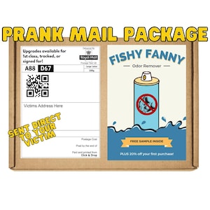 Coffret cadeau blague - Fishy Fanny.  Cadeau pour bâillonner/cadeaux drôles de farces inappropriées. Envoyez vos messages de manière 100 % anonyme à vos amis, à votre famille ou aux victimes.