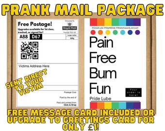 Prank Geschenk - Bum Fun - Gag Geschenk / lustige unangemessene Streich Geschenke, senden Sie 100% anonym an Freund / Familie / Opfer, Prank Mail.