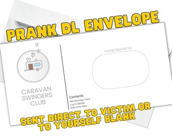 Lustiger Umschlag - Caravan Swingers Club, Prank Geschenk für Pen Pals via Snail Mail, direkt zum Opfer. Anonym. Prank Mail, unangemessene Geschenke