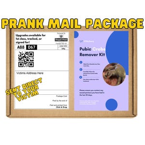 Funny Prank Gift Box - Pubic Crabs Remover | Hilarious Gag Gift for Friends & Family | Anonymous Embarrassing Prank Package