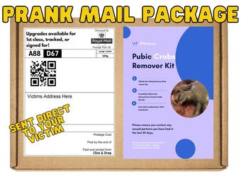 Funny Prank Gift Box - Pubic Crabs Remover | Hilarious Gag Gift for Friends & Family | Anonymous Embarrassing Prank Package