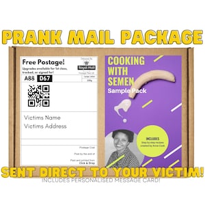 Coffret cadeau blague - Cuisiner avec du sperme.  Cadeau pour bâillonner/cadeaux drôles de farces inappropriées. Envoyez vos messages de manière 100 % anonyme à vos amis, à votre famille ou aux victimes.