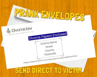 prank envelopes etsy uk