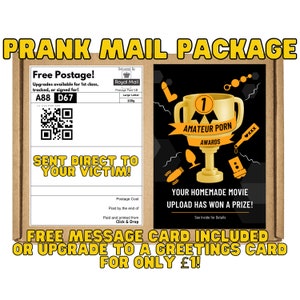 Prank Gift Amateur Porn Awards Divertido regalo de gag - Etsy ...