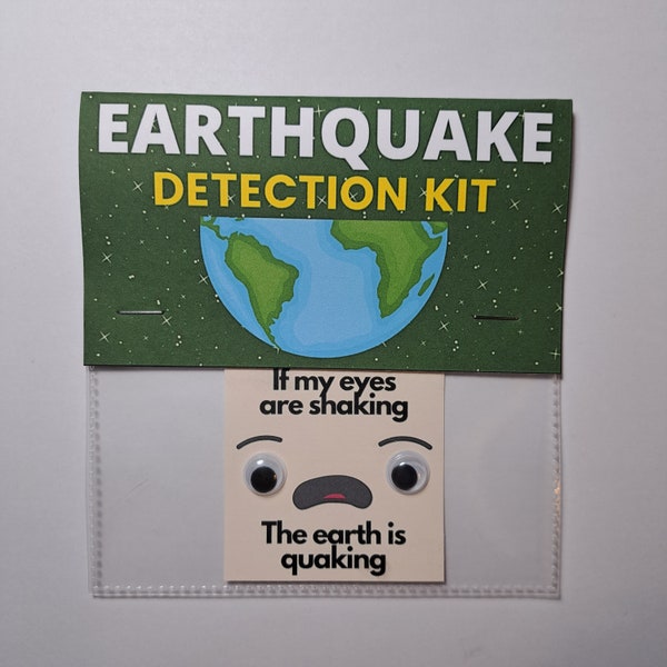 Earthquake Detection Kit - Cheap & funny addon gift. Novelty item / Gag gift