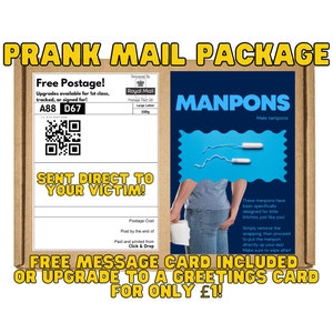 Prank Gift box - Manpons .  Gag gift/funny inappropriate prank gifts. Send 100% anonymously to friends, family, or victims.