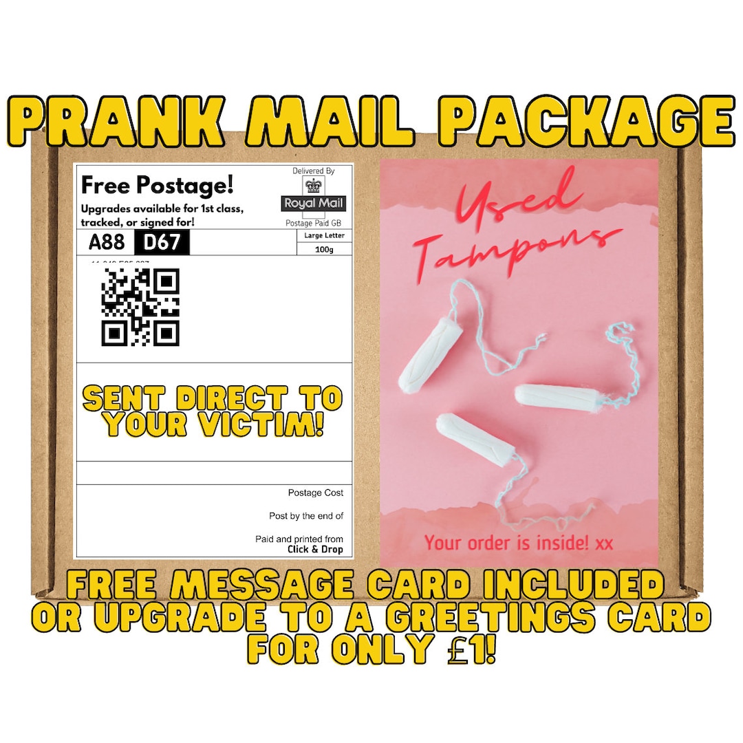 Prank Gift Box Used Tampons. Gag Gift/funny Inappropriate Prank Gifts